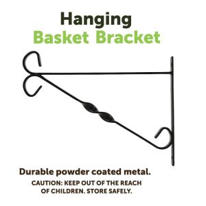 Wall Basket Bracket For Plant With Hanging Hole & Power Coated Metal