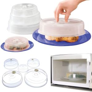 5 Microwave Covers Ventilated Covering Food Plate Vented Splatter Guard Cover