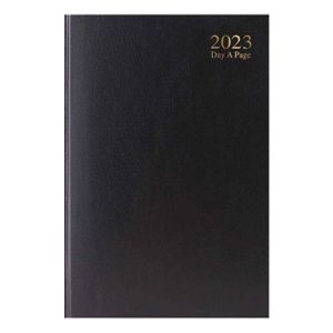 2023 A5 DAP Hardback Day To Page Diary With Half Saturday And Sunday Page(Black)