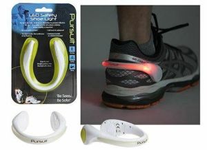 Pursuit Led Glowing Safety Shoe Light Night Cycling Walking Running White/ Green