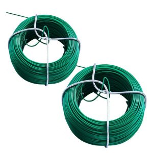 100m (2 x 50M) Multipurpose Easy Twist Ties Plastic Coated Garden Wire Plant Tie