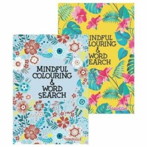 A5 Mindful Colouring Activity Book & WordSearch Puzzle 88 Designs Books