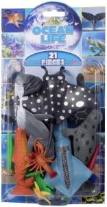 Natural & Insects World With Ocean Life & Farm Animals Figure 21 Piece Playset