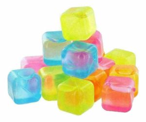 Ice Cubes Reusable Square Quick Freezing Home Parties Bar Multi-colour 18pc Pack