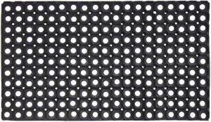 Rondo Scraper Mat Rubber Ring Heavy Duty Non-Slip Outdoor Entrance Door Mat Rug Honeycomb With Drainage Holes Doormat