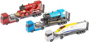 TEAMSTERZ Heavy Engine Transporter Trailer Kids Toys Metal 25cm