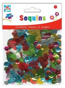 Activity Play Pack Of Mixed Sequins Assorted Colours