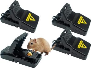 MantraRaj 4Pack Mouse Traps Bait Mice Vermin Rodent Pest Reusable Control Mousetrap Catcher