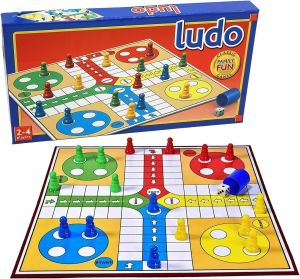 Ludo Board Game Foldable with Dice & Pegs For Kids, Children, Adults Traditional Family Game