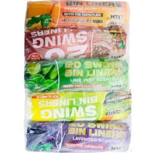 1 X Swing Bin Liner With Handle Assorted Fragrance 20 Pack Roll - RANDOM SELECT