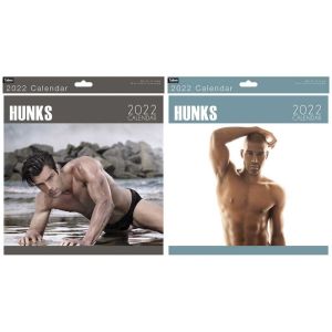 2022 Square Month to View Hunks Calendar Photo Wall Planner Home Office