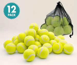 Bag Of 12 Tennis Balls For Beach Cricket High Bounce Ball For Kids & Dog Ball