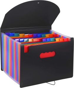A4 Document Organiser 24 Multi Color Pockets Expanding File Organiser Waterproof File Folder for Office