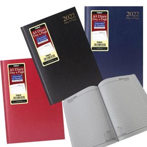 2022 A5 One Day To Page Diary Full Page of Saturday & Sunday With Hardback Cover DAP