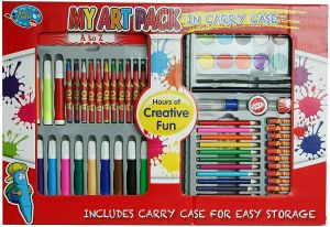 Kid Stationary Art & Craft Set 66pcs In Carry Case For Children School & Home