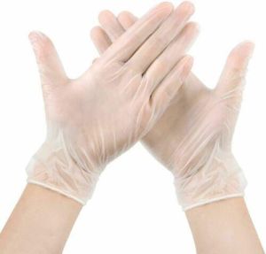 100 X Vinyl Glove Disposable Vinyl Gloves Powder Latex Free Work Strong Food Safe Suitable for non-invasive medical procedures, washing, cleaning, industrial, home use