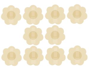 10 x Stick On NIPPLE COVERS Daisies Pads Stickers Nude Breast Pasties