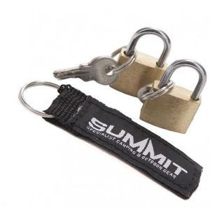 2 X Brass Travel Padlock Small 3 Key Lock