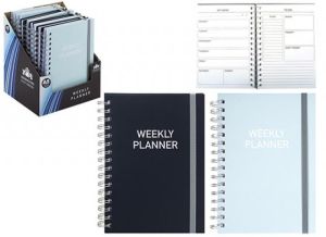 A5 weekly planner with spiral bound and elastic closing strap with high quality