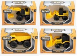 4'' Construction Machine Bulldoze Dump Truck Loader Kids Boys Play Toys All Set