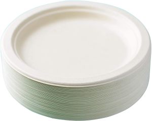 50 Pack 9' Inch 23cm Compostable Biodegradable Bagasse Plates Eco Friendly