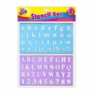 2 PCS Alphabet Stencil Set