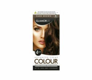 Glamorize Dark Brown Colour 4 Step Permanent Hair Dye Shade Ladies Woman