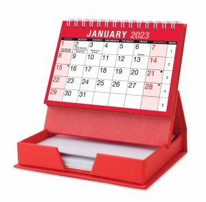 2023 Desktop Month to View Calendar Flip Spiral With Memo Pad Office Desk