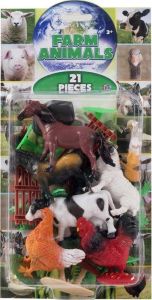 Natural World Plastic Farm Animals 21 Piece Figure Playset Age 3+
