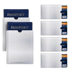 Anti Scan 10 RFID Credit Card Blocking Secure Sleeve With 2 Protector Holder