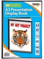 A3 Display Book 20 Pockets Premium Quality Presentation Folder Portfolio