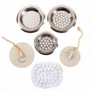 6Pc Strainer & Stopper SET Sink Basin Drain Plug Kitchen Bathroom Waste Filter