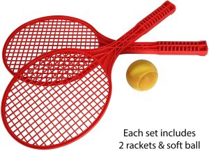 2 Player Fun Sport Soft Tennis Set Kids Gift X 1 Red Sent