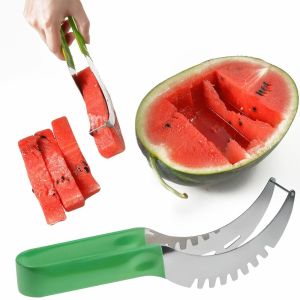 Stainless Watermelon Slicer Cutter Knife & Melon Scoop Fruit Tools