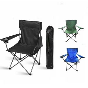 Set OF 2 Camping Folding Chairs Patio Outdoor Portable Canvas Chair With Arms