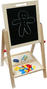 WOODEN EASEL DOUBLE SIDED LIFTING BOARD MAGNETIC DRAWING BOARD