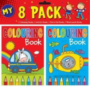 8 X Childrens Kids Puzzle Colouring Activity Travel Fun Books Dot To Dot Drawing