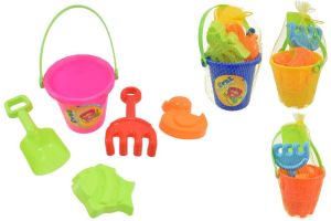 Kids Plastic Castle Mould Beach Bucket Sandbox Spade Rake Summer Outdoor Toy Set