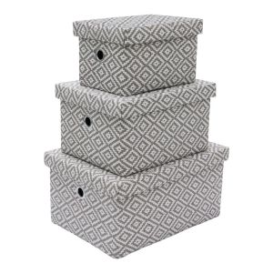 Storage Boxes Argyle Rectangular Paper Storage Baskets Home Organisation