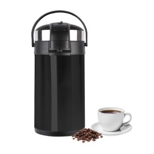 Airpot Flask 3L Double Wall Insulated Thermal Coffee Carafe with Pump Action for Tea, Coffee & Cold Drinks