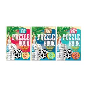 A5 Travel Puzzle Book - Fun Long Journeys Activity Crossword Wordsearch Puzzles