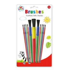 Assorted Paint Brushes - Set Painting Children Kids Art Crafts Home School Fun