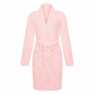 UNISEX Ladies Luxury Soft Plush Fleece Bathrobe Dressing Gown Comfort Shower