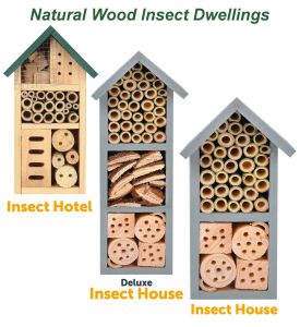 Natural Wooden Material Insect Hole Garden House For Bug & Bee