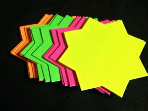 Pennine Neon Stars Medium Display Pricing labels 40 Pack of Assorted Colours