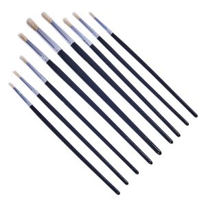9pc Professional Round Artist Tip Art Brush Paintbrush Set Craft Sizes Canvas