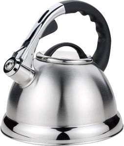MantraRaj 3.5 Litre Stainless Steel Whistling Kettle with Silicone Handle Stovetop Whistling Kettle Easy Grip Handle For Endless Boiling On All Hob Types