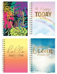 2020-2021 A5 Week to View Academic Diary Hardback Spiral Student Teacher Diary