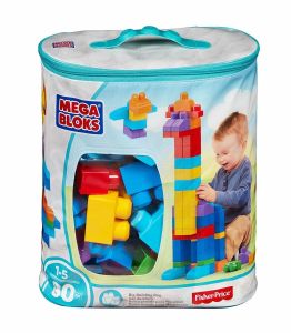 60 Pieces Mega Bloks Classic Buildable Bag Babys First Builders Building Blocks