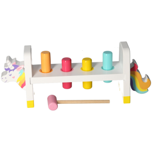 My 1st Wooden Unicorn Hammering Bench Learn As They Play Educational Toy For Kid